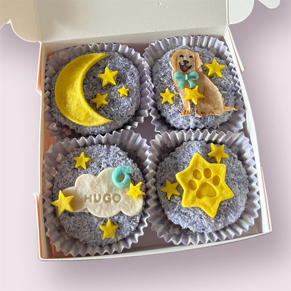 Blue Bliss Cupcakes (Set of 4)